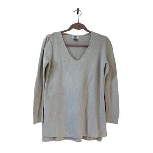 Old Navy Womens Size Large Textured V Neck Careless Whisp Cream Sweater Fall